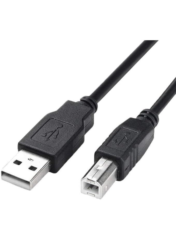 Terabyte كابل طابعة USB بطول 3 أمتار - USB 2.0 نوع A إلى B كابل عالي السرعة 480 ميجابت في الثانية متوافق مع جميع طابعات USB، الماسحات الضوئية - كابل USB طويل متين للكمبيوتر، اللابتوب - أسود - Image 2